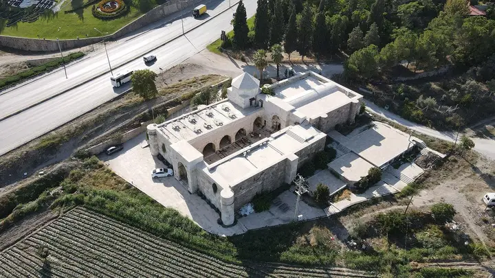 Akhan Caravanserai from the air