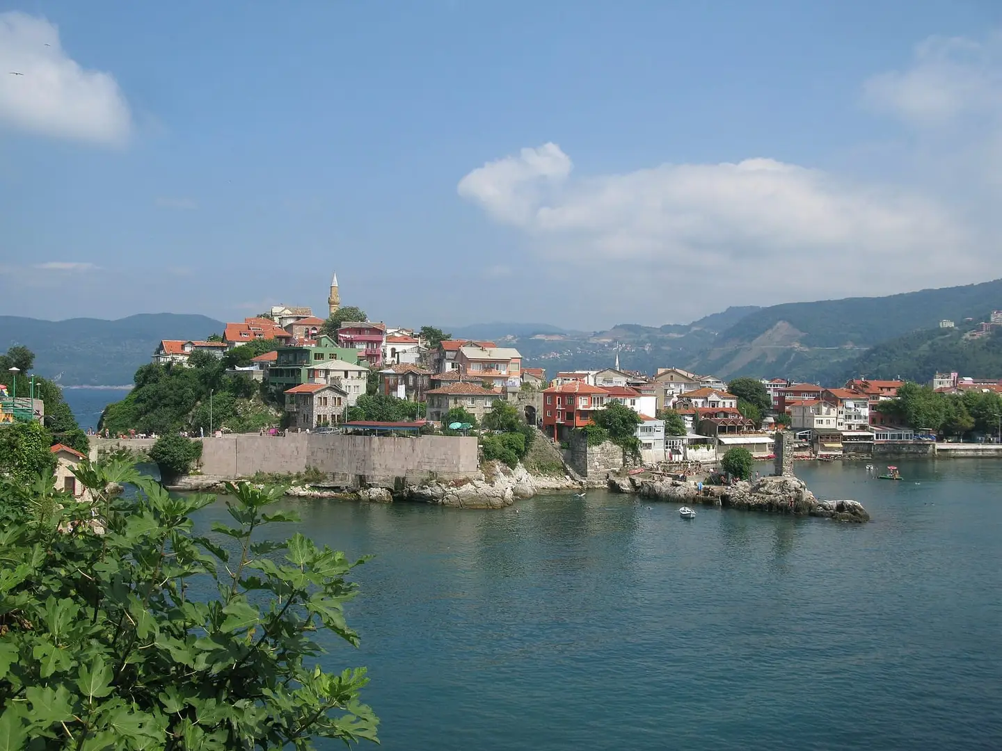 Amasra Castle and the peninsula seen from the island