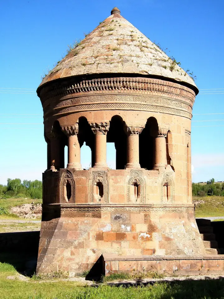 The colonnaded portico of the Emir Bayındır Tomb
